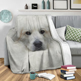 Great Pyrenees Face Hair Blanket