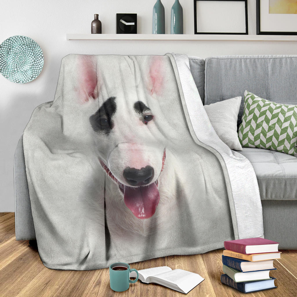 Bull Terrier Face Hair Blanket