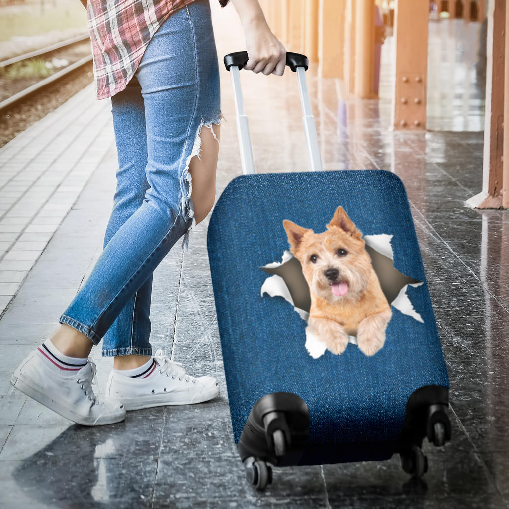 Norwich Terrier Torn Paper Luggage Covers