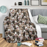 Bedlington Terrier Full Face Blanket