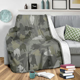 Norwegian Elkhound Camo Blanket