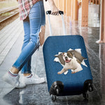 American Bulldog Torn Paper Luggage Covers