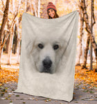 Great Pyrenees Face Hair Blanket