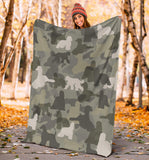 Afghan Hound Camo Blanket