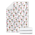 Jack Russell Terrier Heart Blanket