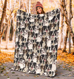 Border Collie Full Face Blanket