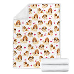 Shih Tzu Heart Blanket