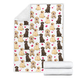 Labrador Retriever Heart Blanket