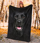 Black Lab Face Hair Blanket