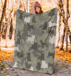 Australian Terrier Camo Blanket