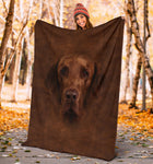 Flat Coated Retriever Face Hair Blanket