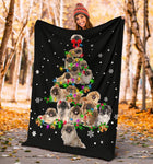 Pekingese Christmas Tree Blanket