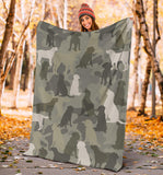 Labrador Retriever Camo Blanket