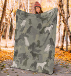 American Water Spaniel Camo Blanket