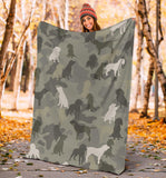 American Water Spaniel Camo Blanket