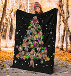 Weimaraner Christmas Tree Blanket