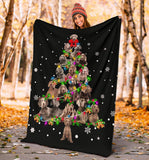 Weimaraner Christmas Tree Blanket