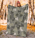 Bolognese Dog Camo Blanket