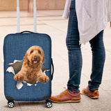 Goldendoodle Torn Paper Luggage Covers