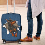 Miniature Pinscher Torn Paper Luggage Covers