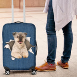 Pumi dog Torn Paper Luggage Covers