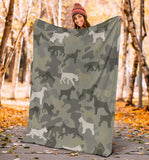 Giant Schnauzer Camo Blanket