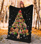 Wirehaired Vizsla Christmas Tree Blanket