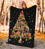 Wirehaired Vizsla Christmas Tree Blanket