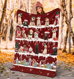 Labrador Retriever Snow Christmas Blanket