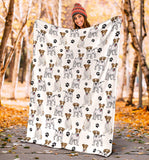 Jack Russell Terrier Paw Blanket