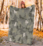 German Longhaired Pointer Camo Blanket