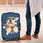 Schnauzer Torn Paper Luggage Covers