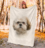 Shih Tzu Face Hair Blanket