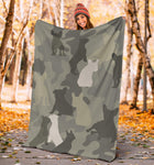 French Bulldog Camo Blanket