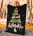 Shih Tzu Christmas Tree Blanket