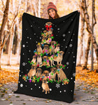 Puggle Christmas Tree Blanket