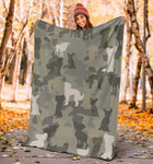 Chinese Crested Dog Camo Blanket