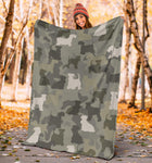 Cesky Terrier Camo Blanket