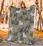 Cesky Terrier Camo Blanket