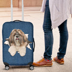 Shih Tzu Torn Paper Luggage Covers