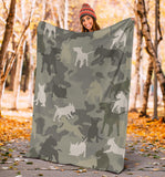 Bull Terrier Camo Blanket