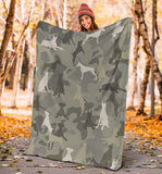 Doberman Pinscher Camo Blanket