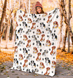 Australian Shepherd Paw Blanket