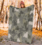 Soft-coated Wheaten Terrier Camo Blanket