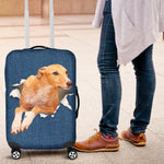 Greyhound Torn Paper Luggage Covers