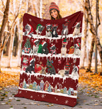 French Bulldog Snow Christmas Blanket