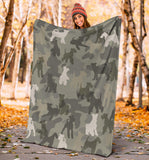 Fox Terrier Camo Blanket