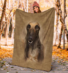 Afghan Hound Face Hair Blanket