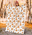 Shiba Inu Paw Blanket