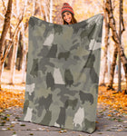 Rough Collie Camo Blanket